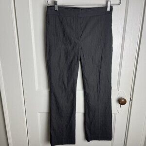 Theory Womens Viscose-Blend Cropped Flare Size 0 with subtle texture Grey